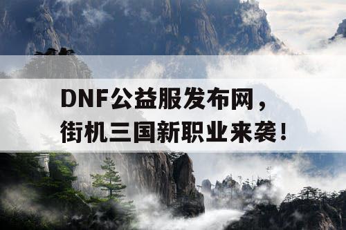 DNF公益服发布网，街机三国新职业来袭！