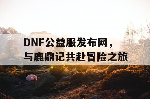 DNF公益服发布网，与鹿鼎记共赴冒险之旅