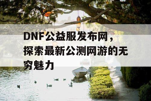 DNF公益服发布网，探索最新公测网游的无穷魅力